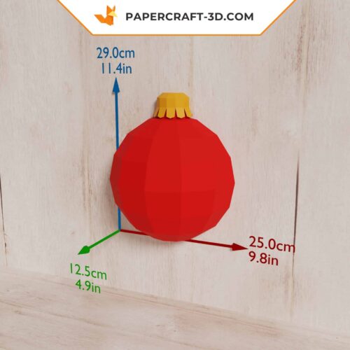Papercraft Boules de Noël en origami papier 3D DIY pour décoration murale de fête