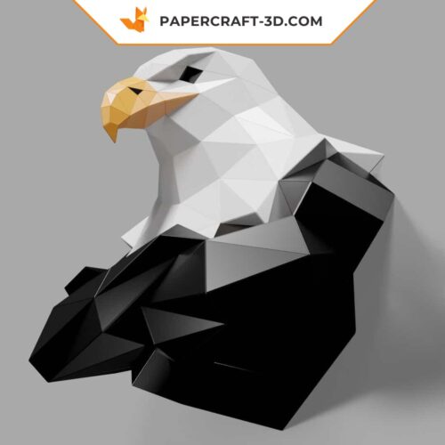 Papercraft buste d’aigle royal origami papier 3D