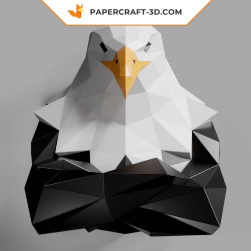 Papercraft buste d’aigle royal origami papier 3D
