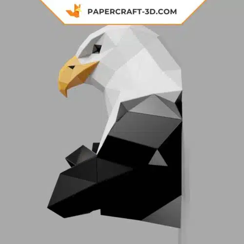 Papercraft buste d’aigle royal origami papier 3D