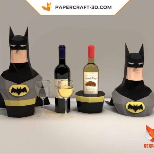 Papercraft Batman-Weinkiste in 3D-Origami