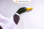 Papercraft Canard Colvert en origami papier 3D DIY