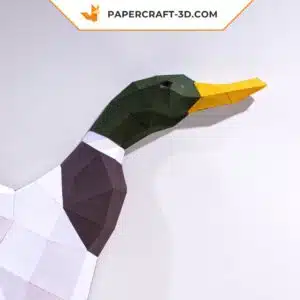 Papercraft Canard Colvert en origami papier 3D DIY