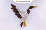 Papercraft Canard Colvert en origami papier 3D DIY