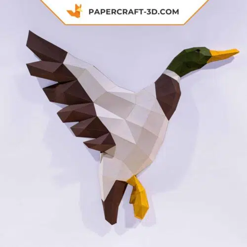Papercraft Canard Colvert en origami papier 3D DIY
