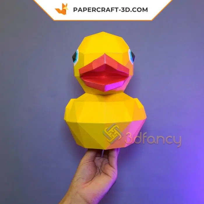 Papercraft canard en caoutchouc origami papier 3D