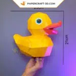 Papercraft canard en caoutchouc origami papier 3D