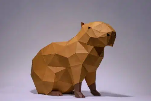 Papercraft Capybaras origami papier 3D