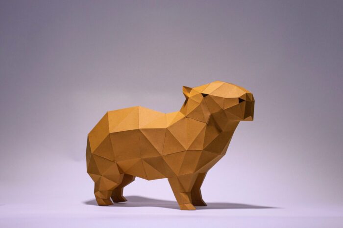 Papercraft Capybaras origami papier 3D