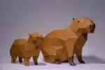 Papercraft Capybaras origami papier 3D