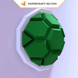 Papercraft Carapace de Tortue Koopa en Origami Papier 3D