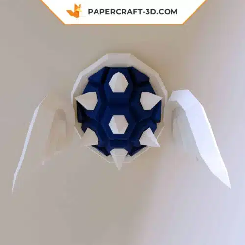 Papercraft Carapace de Tortue Koopa en Origami Papier 3D