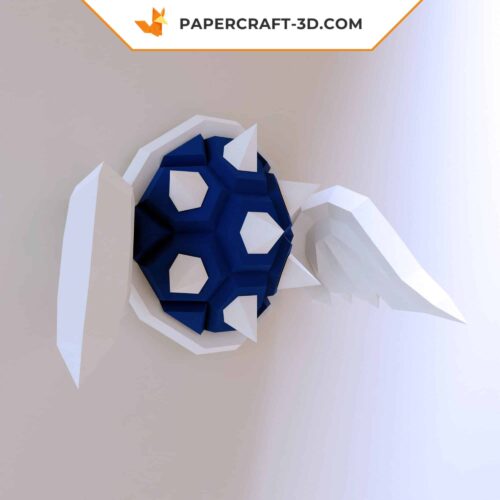 Papercraft Carapace de Tortue Koopa en Origami Papier 3D