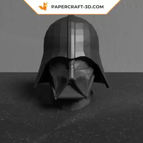 Papercraft casco de Darth Vader en origami 3D