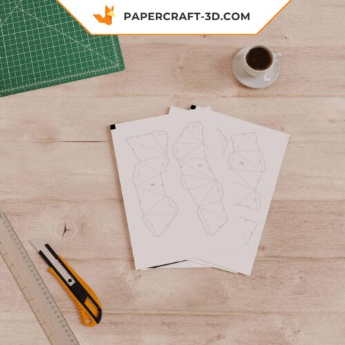 Papercraft Chapeau de Sorcière origami papier 3D DIY pour costume d’Halloween