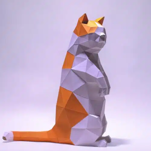 Papercraft chat de Munchkin origami papier 3D