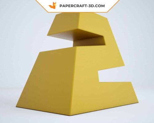 Papercraft chiffres en origami papier 3D pour décoration de fête