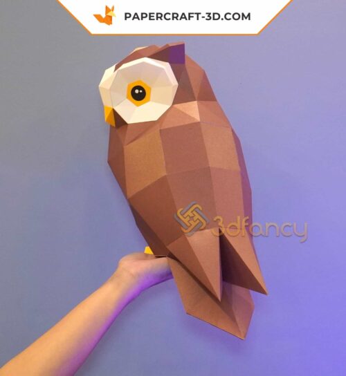 Papercraft chouette en origami papier 3D