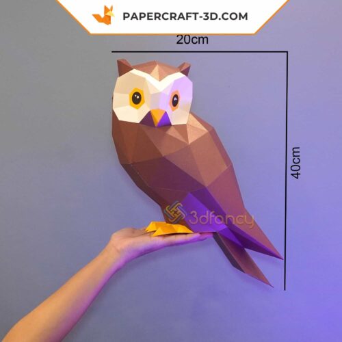 Papercraft chouette en origami papier 3D