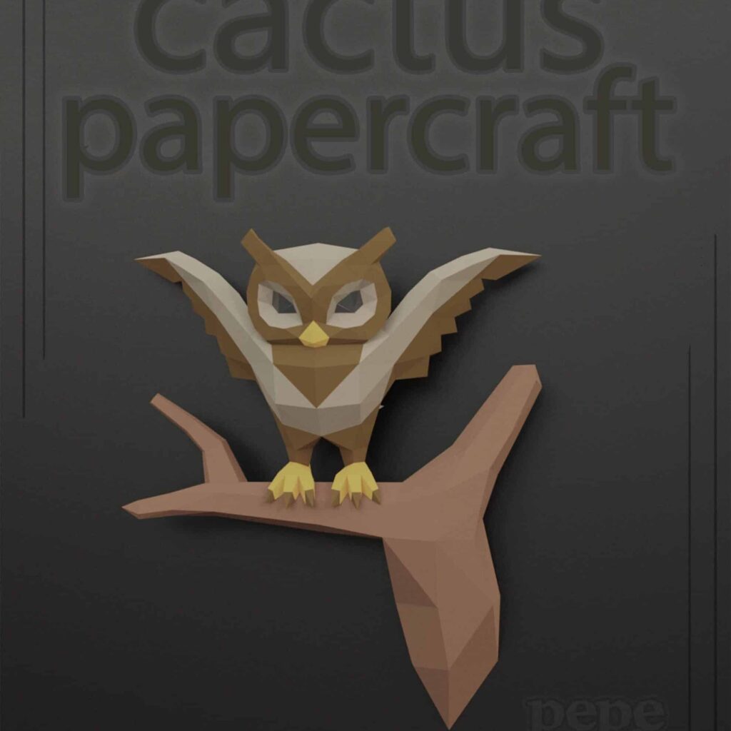 Papercraft di un'oca seduta in origami Papercraft di un'oca seduta in origami
