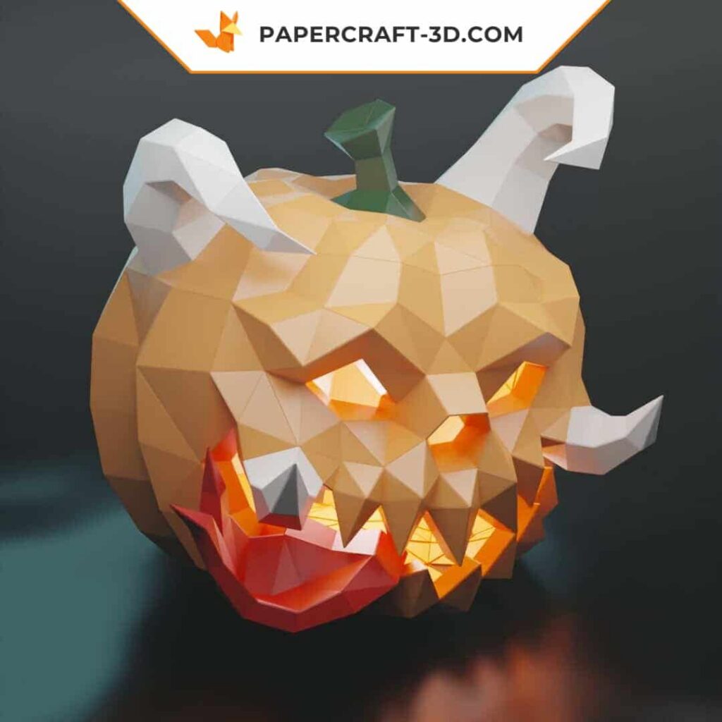 3D origami Halloween pumpkin – Spectacular paper decoration
