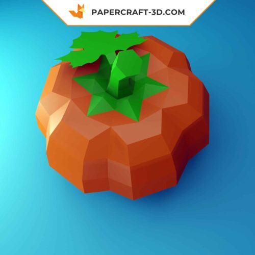 Papercraft abóbora de Halloween em origami 3D