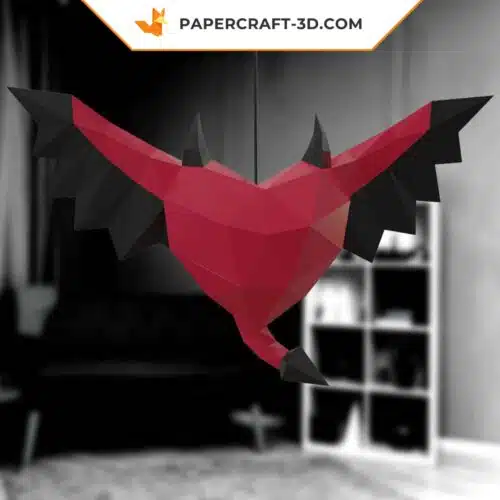 Papercraft Coeur Maléfique origami papier 3D