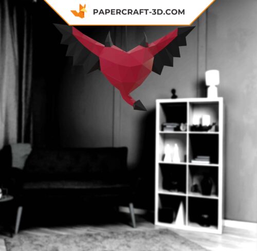 Papercraft Coeur Maléfique origami papier 3D