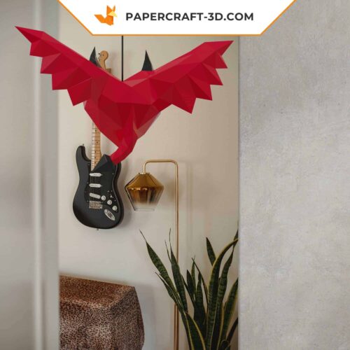 Papercraft Coeur Maléfique origami papier 3D