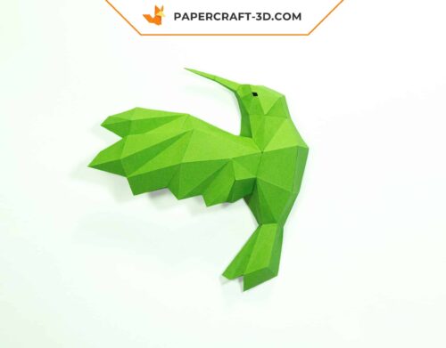 Papercraft Colibri en origami papier 3D à télécharger