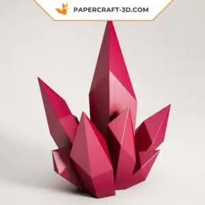 Papercraft Cristal DIY en origami papier 3D