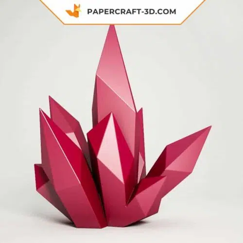 Papercraft cristal en origami 3D