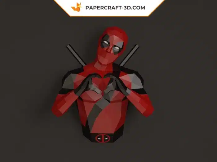 Papercraft DeadPool en origami papier 3D