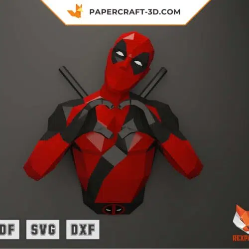 Papercraft DeadPool en origami papier 3D
