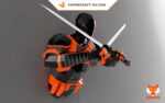 Papercraft Deathstroke en origami papier 3D : modèle PDF DIY