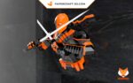 Papercraft Deathstroke en origami papier 3D : modèle PDF DIY