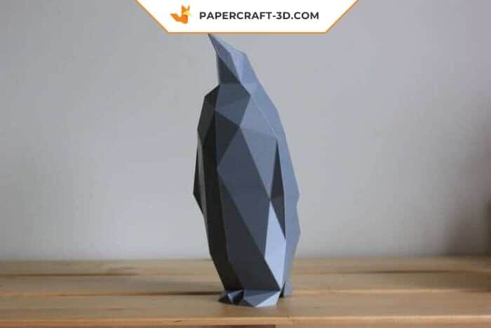 Papercraft décoration de pingouin en origami papier 3D