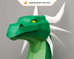 Papercraft dragon 3D origami papier DIY pour décoration d’intérieur