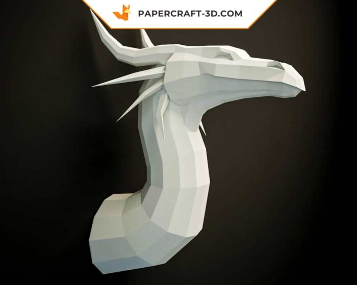 Papercraft dragon 3D origami papier DIY pour décoration d’intérieur