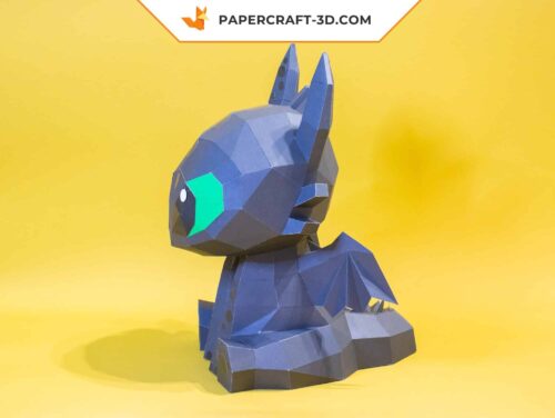 Papercraft Dragon Fury Nocturne origami papier 3D DIY