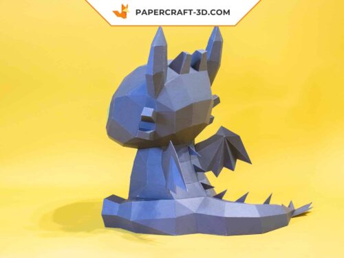 Papercraft Dragon Fury Nocturne origami papier 3D DIY