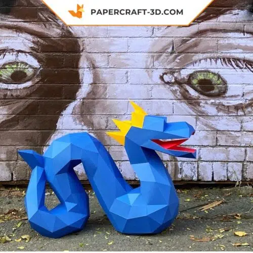 Papercraft dragon serpent origami papier 3D