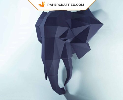 Papercraft éléphant en origami papier 3D à télécharger