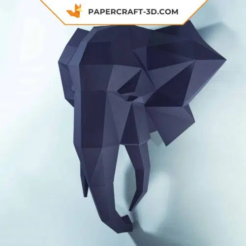 Papercraft éléphant en origami papier 3D à télécharger