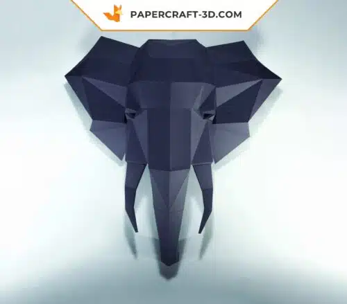 Papercraft éléphant en origami papier 3D à télécharger