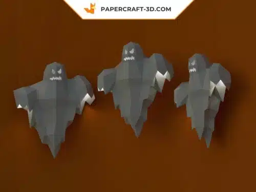 Papercraft Fantôme DIY en origami papier 3D pour décoration murale