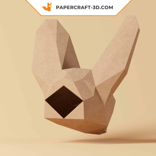 Papercraft Fennec en origami de papier 3D