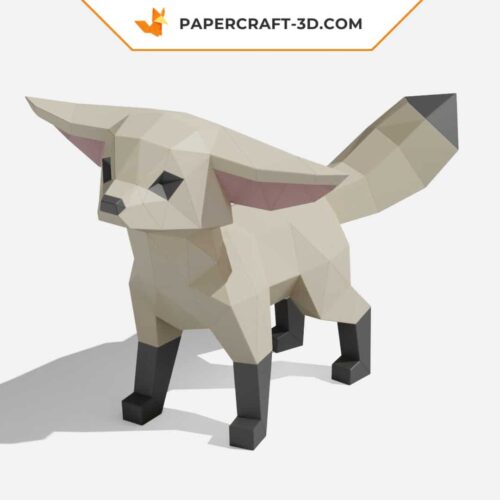 Papercraft de fennec en origami