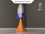 Papercraft de fusée en origami 3D