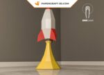 Papercraft de fusée en origami 3D